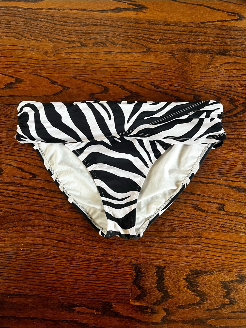 BLEU Zebra Print Bikini Bottoms - Black & White NWOT size 14